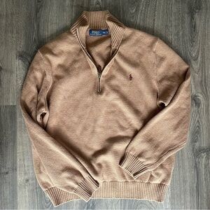 Polo by Ralph Lauren Tan Zip Up Sweater